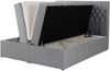 Selsey 'Daissy' Boxbett 160×200 mit Matratze und Topper, Samt, Grau Bild 3