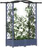 vidaXL Hochbeet mit Rankgitter und Dach Grau 124 x 40 x 123 cm PP 42032551 Bild 3
