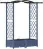 vidaXL Hochbeet mit Rankgitter und Dach Grau 124 x 40 x 123 cm PP 42032551 Bild 2