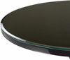 Casa Padrino Luxus Mahagoni Beistelltisch mit Glasplatte Schwarz Ø 69 x H. 68 cm Bild 3