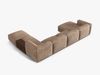 Micadoni Panorama-Ecksofa Martina 5-Sitzer Rechts Samt Dunkelbeige Bild 3