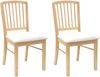 vidaXL Esszimmerstühle 2 pcs Natur 50 x 52,5 x 91 cm 42020455 Bild 2