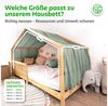 lilimaus Betthimmel Single Hausbett Himmel Gold aus 100% Baumwolle - 12 Farben (1-tlg), Musselin Betthimmel Goldsterne für einseitiges Hausbett Bild 4