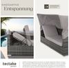 tectake Loungeset Rattan Sitzgruppe mit Sicherheitsglasplatte, für 5 bis 6 Personen, (Gartenlounge-set San Marino, 7-tlg, geeignet für Outdoor in Grau), wetterfest und UV-beständig, Dicke der Polster 10 cm Bild 4