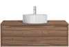 Vente-unique - TEANA Waschbeckenmöbel Holz, Platte Braun - B 47 cm x H 32 cm x L 94 cm Bild 2