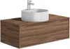 Vente-unique - TEANA Waschbeckenmöbel Holz, Platte Braun - B 47 cm x H 32 cm x L 94 cm Bild 3