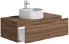 Vente-unique - TEANA Waschbeckenmöbel Holz, Platte Braun - B 47 cm x H 32 cm x L 94 cm Bild 4