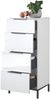 Hochkommode >Santorin< inkl. Gestell, in Weiß - 45x112x40cm (BxHxT) Bild 2