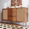 Vintage Kommode mit 3 Schubladen und verstellbarem Fachboden, Nussbaum Holzoptik, Stauraum Schrank Bild 2
