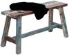 Sitzbank RANCH Antik-Multicolor Mahagoni ca. L90cm Massivholz Holzbank Flurbank Bild 2