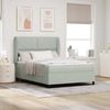 vidaXL Boxspringbett mit Matratze Hellgrau 190 x 140 cm Samt 3340976 Bild 1