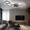 LED Deckenleuchte, schwarz, dimmbar, Fernbedienung, L 120 cm Bild 3
