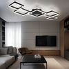 LED Deckenleuchte, schwarz, dimmbar, Fernbedienung, L 120 cm Bild 3