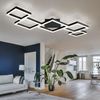 LED Deckenleuchte, schwarz, dimmbar, Fernbedienung, L 120 cm Bild 2