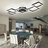 LED Deckenleuchte, schwarz, dimmbar, Fernbedienung, L 120 cm Bild 4