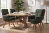 riess-ambiente Polsterstuhl BIG GEORGE grün/natur - Cord, 360° Drehfunktion, Taschenfederkern (Einzelartikel, 1 St), mit Armlehnen & Buchenholz-Beinen – ideal für gemütliche Esszimmer Bild 4