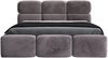 Polsterbett MAROKO 90x200 ohne Matratze mit Bettkasten und Lattenrost. Farbe: Grau 16 Bild 3