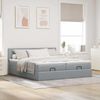 vidaXL Ottoman-Bett mit Matratzen Hellgrau 200x200 cm Stoff 3311980 Bild 3