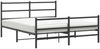 vidaXL Bettgestell mit Kopf- und Fußteil Metall Schwarz 150x200 cm 355385 Bild 2