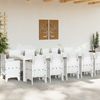 vidaXL Garten Essgruppe 13 pcs Weiß und Hellgrau Poly-Rattan und Stahl 3378623 Bild 3