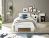 CANNES Futonbett 90x200 cm - Minimalistisches Jugendzimmer Bett in Weiß - 95 x 71 x 204 cm (B/H/T) Bild 3