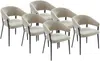 Vente-unique - AVRELA Stuhl Stoff Beige - B 55 cm x H 77 cm x L 56 cm Bild 2