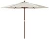 Sonnenschirm, Terrassenschirm mit Holzmast Sandfarben 299x240 cm Bild 4
