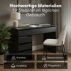 Bellamio 'Nore' Schreibtisch mit 5 Schubladen, beidseitig montierbar, schwarz, 77x53x110 cm, Computertisch mit Stauraum Bild 3