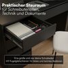 Bellamio 'Nore' Schreibtisch mit 5 Schubladen, beidseitig montierbar, schwarz, 77x53x110 cm, Computertisch mit Stauraum Bild 4