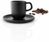 Eva Solo Nordic kitchen Espressotasse mit Untertasse, Espresso Tasse, Kaffeetasse, Steinzeug, Black / Schwarz, 65 ml, 512705 Bild 2