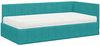 vidaXL Eckbettgestell mit Matratze mit Kopfteil 2 pcs Türkis Samt 3393856 Bild 4