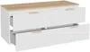 Vente-unique - AVORELI Waschbeckenmöbel Holz, Platte Weiß - B 46 cm x H 50 cm x L 120 cm Bild 4