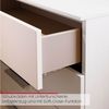 rauch Nachtkommode Flipp, mit 3 Schubladen und Soft-Close-Funktion, Oberboden und Front Glas Bild 2