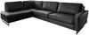 KAWOLA Ecksofa VILNIUS 3-Sitzer mit Recamiere links Lederfaserstoff schwarz 85 x 217 x 290 cm Bild 3