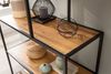 riess-ambiente Bücherregal SLIM LINE 185x114cm natur / schwarz, Einzelartikel 1-tlg, Wohnzimmer · Holzwerkstoff · Metall · mit Ablage · Industrial Bild 3