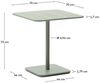 Natur24 Gartentisch Brai Outdoor-Tisch 9070 x 70 x 73 cm Stahl Türkis Bild 2