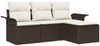 vidaXL Sofa Set mit Kissen 4 pcs Braun und Creme Poly-Rattan 3345308 Bild 2
