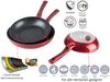 3er Pfannenset Induktion Set Antikratz Bratpfannen Pfanne Antihaft Induktions-Bratpfanne ø 20 cm, ø 24 cm, ø 28 cm, rot Bild 2