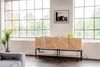 KAWOLA Sideboard ANJO 4 Türen 1 Ablage Eiche furniert braun Metall schwarz pulverbeschichtet 85 x 40 x 180 cm Bild 4