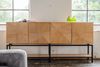 KAWOLA Sideboard ANJO 4 Türen 1 Ablage Eiche furniert braun Metall schwarz pulverbeschichtet 85 x 40 x 180 cm Bild 5