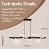 ZMH Pendelleuchte Esstisch Hängelampe Wohnzimmer Hängend G9 Pendelleuchte 8 Flammig Modern Glas Bild 2
