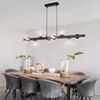 ZMH Pendelleuchte Esstisch Hängelampe Wohnzimmer Hängend G9 Pendelleuchte 8 Flammig Modern Glas Bild 3