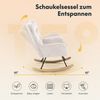 FLEXISPOT Schaukelstuhl mit Hoher Rückenlehne & Fußstütze, Relaxsessel, Schaukelsessel (Moderner Schwingsessel mit Holzkufen, mit Seitentasche), Gepolsterter Relaxsessel für Wohnzimmer & Schlafzimmer Bild 3