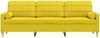 vidaXL Sofa 3-Sitzer mit Zierkissen Hellgelb 210 cm Stoff 3278206 Bild 3
