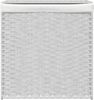 vidaXL Wäschekorb mit 2 Fächern Weiß 53x35x57 cm Poly Rattan 372038 Bild 3