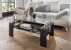Couchtisch >5/216-05< in Tischplatte Klarglas, Gestell MDF - 100x45x60cm (BxHxT) Bild 4
