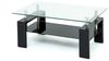 Couchtisch >5/216-05< in Tischplatte Klarglas, Gestell MDF - 100x45x60cm (BxHxT) Bild 2