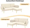 Ecksofa mit Relaxfunktion, L-Form, Schlafsofa mit Verstellbarer Rückenlehne, Polstersofa, Loungesofa, Samtbezug Bild 5