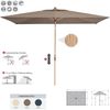 Doppler Alu Wood Auto-Tilt Ultra 210 x 140 cm Marktschirm Sonnenschirm 3 Farben Mittelmastschirm 840 Anthrazit Bild 2