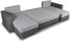 Wohnlandschaft mit Schlaffunktion Beno - U-Form Couch, Ecksofa mit Bettkasten, Couchgranitur mit Bettfunktion, Polsterecke (Dunkelgrau + Grau (Cayenne 1118 + Enjoy 21)) Bild 3